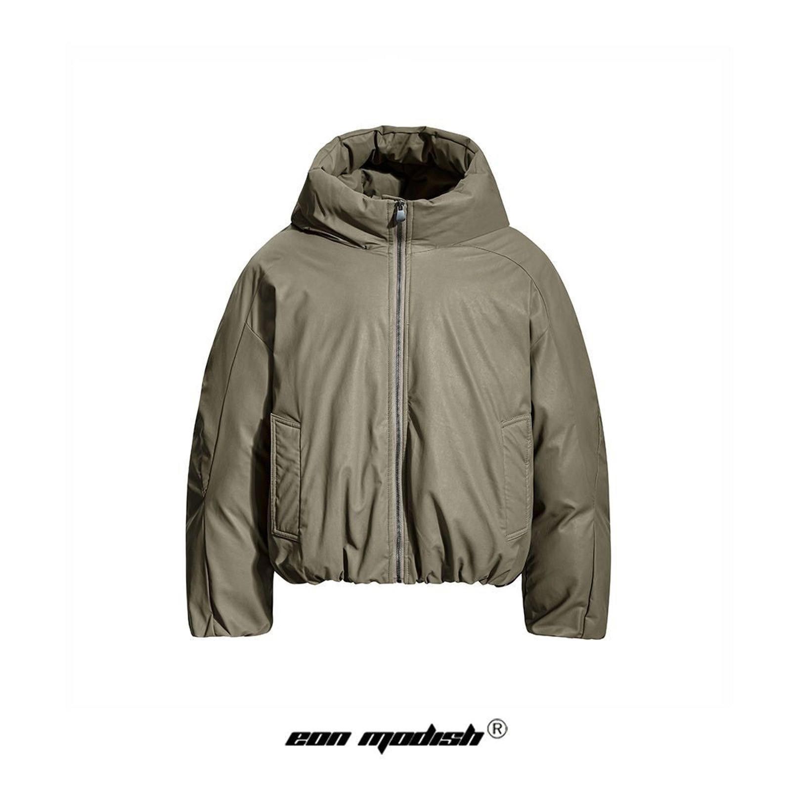 Japanese Brand Olive Green Puffer Jacket, Cropped Warm Outerwear Size US M / EU 48-50 / 2 - 2 Thumbnail