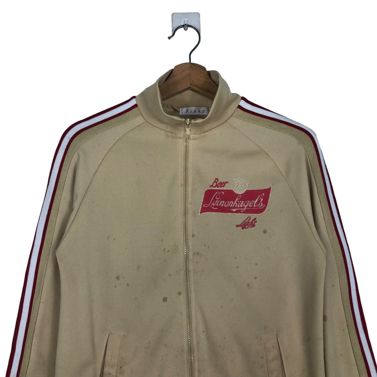 Japanese Brand 🔥VINTAGE ZIPPER JACKET TINKS BEER BOTTLE BIG LOGO Size US S / EU 44-46 / 1 - 5 Thumbnail