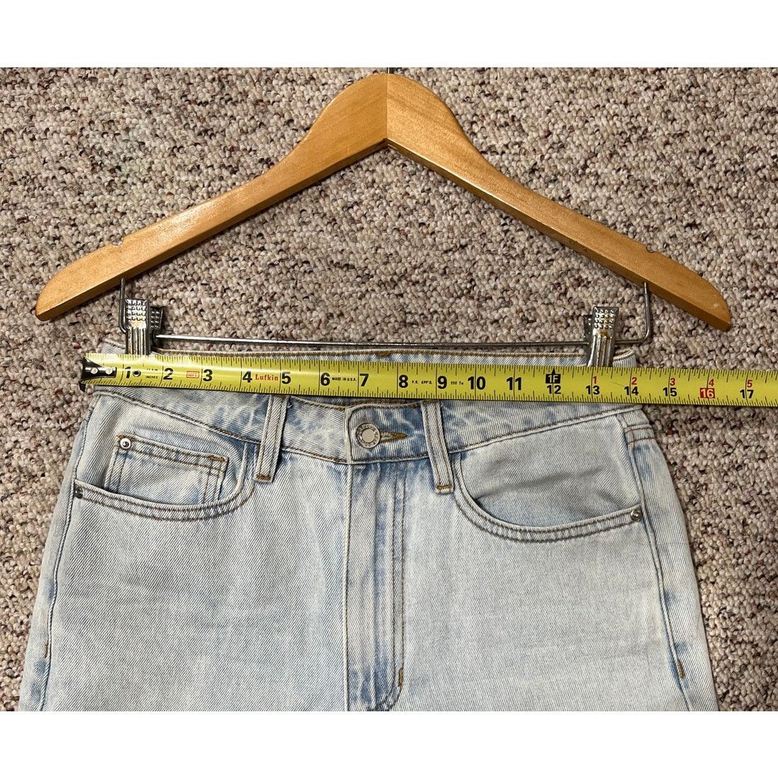 WeWoreWhat We Wore What Light Wash Distressed Straight Leg Jeans Y2K 26 Size 26" / US 2 / IT 38 - 4 Thumbnail