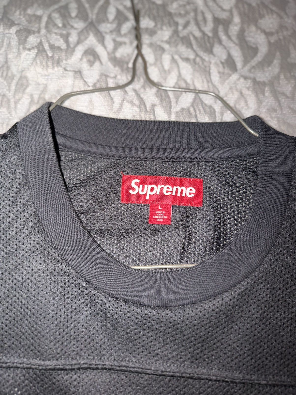 Supreme Supreme Arabic Mesh Long-Sleeve Top 'Black' Size US L / EU 52-54 / 3 - 3 Thumbnail