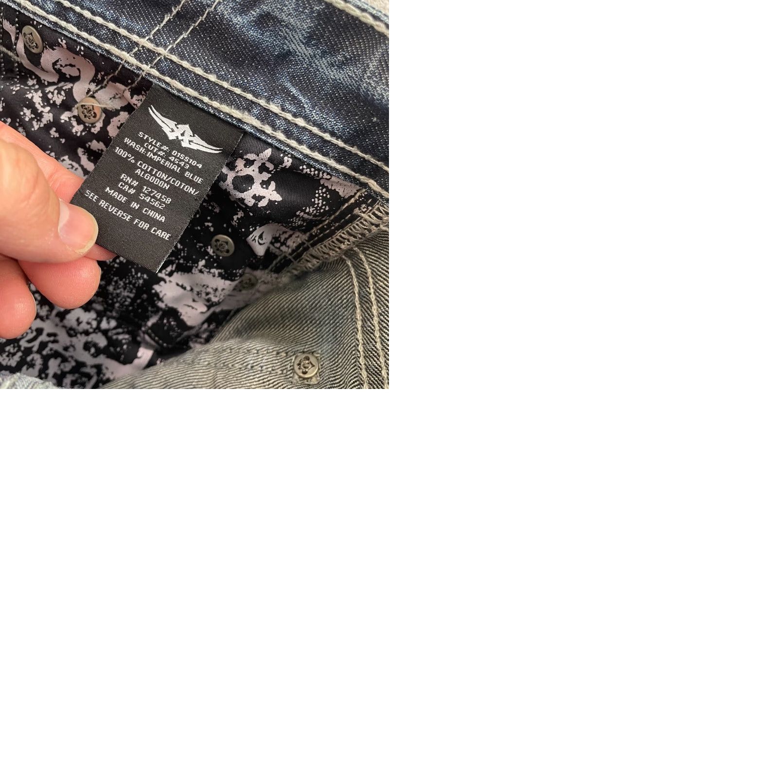 Affliction VINTAGE Affliction Jeans 32x31 Blue Distressed Slim Straight Grunge 90s Mens Size US 32 / EU 48 - 9 Thumbnail