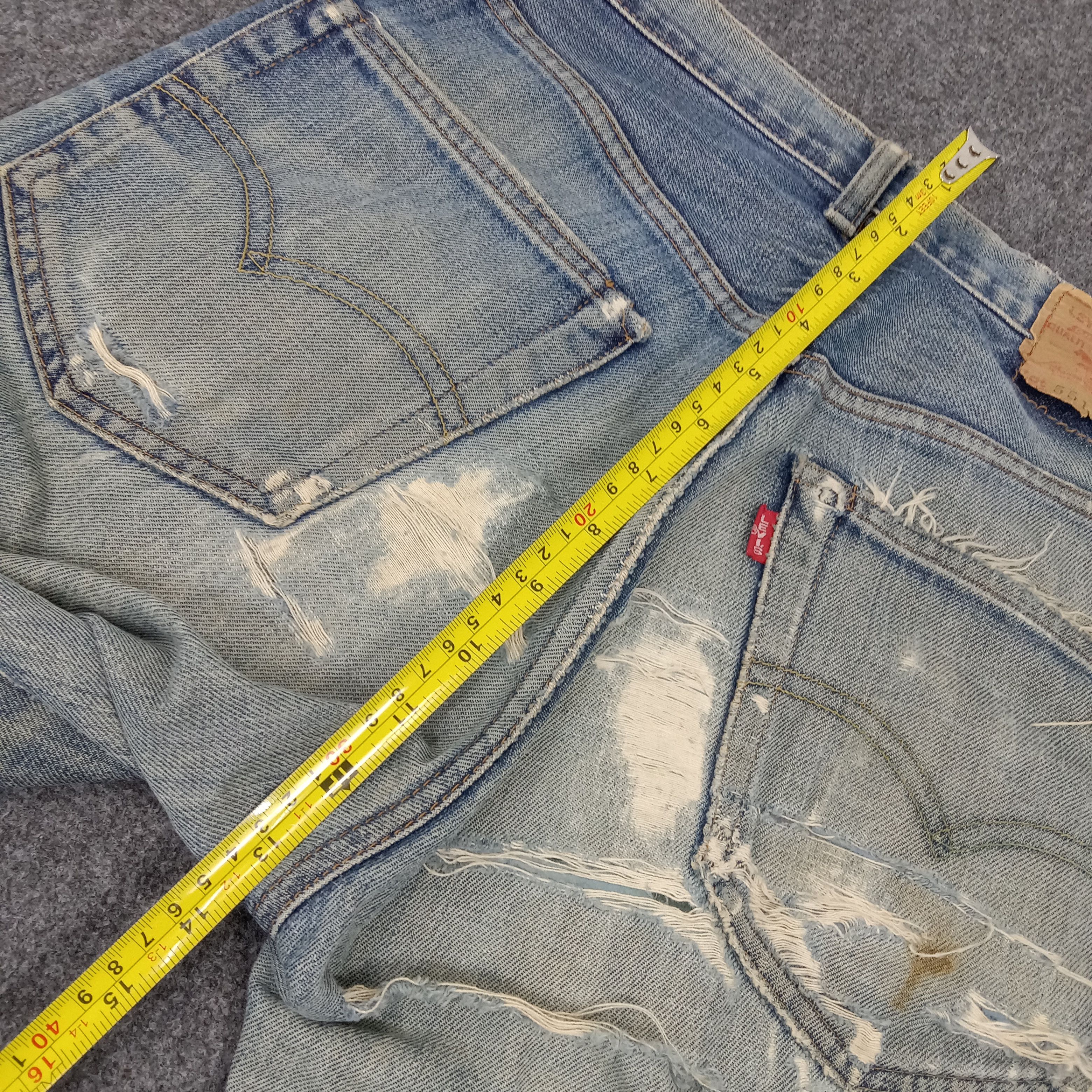 Levi's × Vintage Levi's 551 Z American Big E Distressed SelvedgeDenim Jeans Size US 29 - 12 Thumbnail