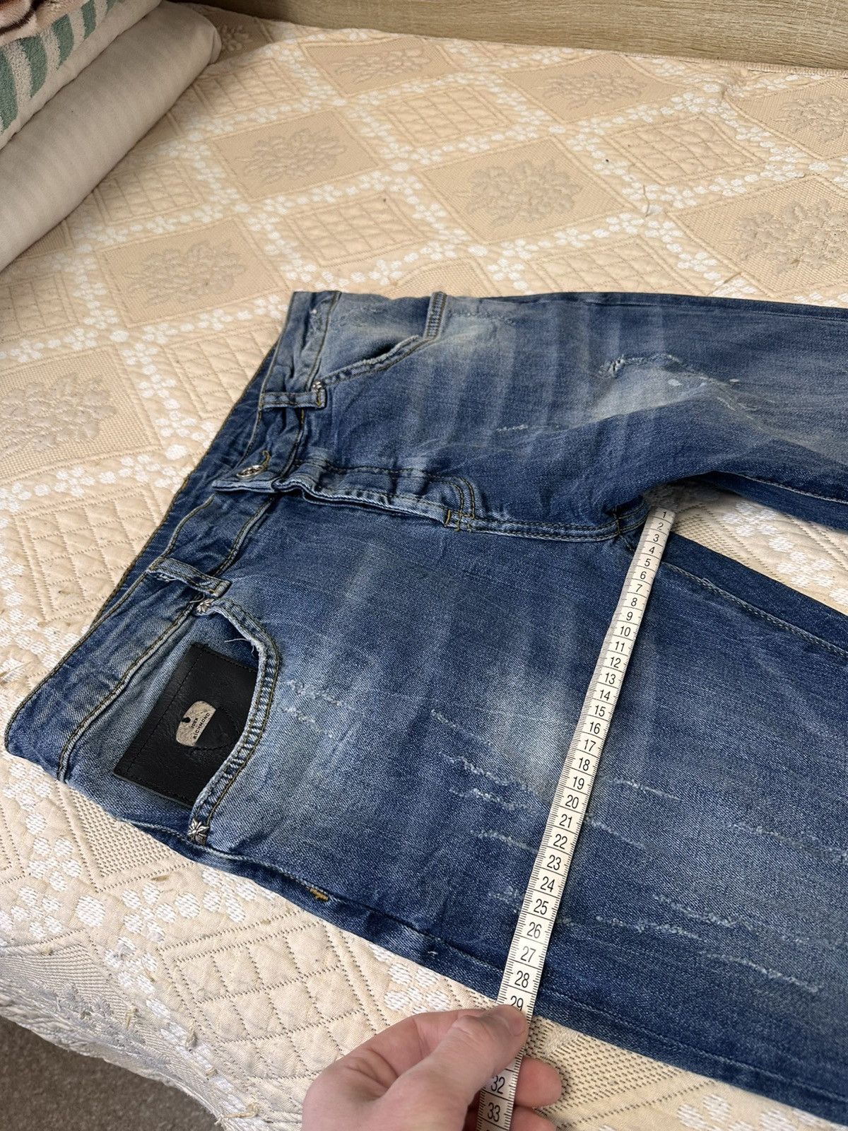 John Richmond 🔥 John RICHMOND Denim Big Logo Y2K Distressed Pants Jeans Size US 30 / EU 46 - 11 Thumbnail