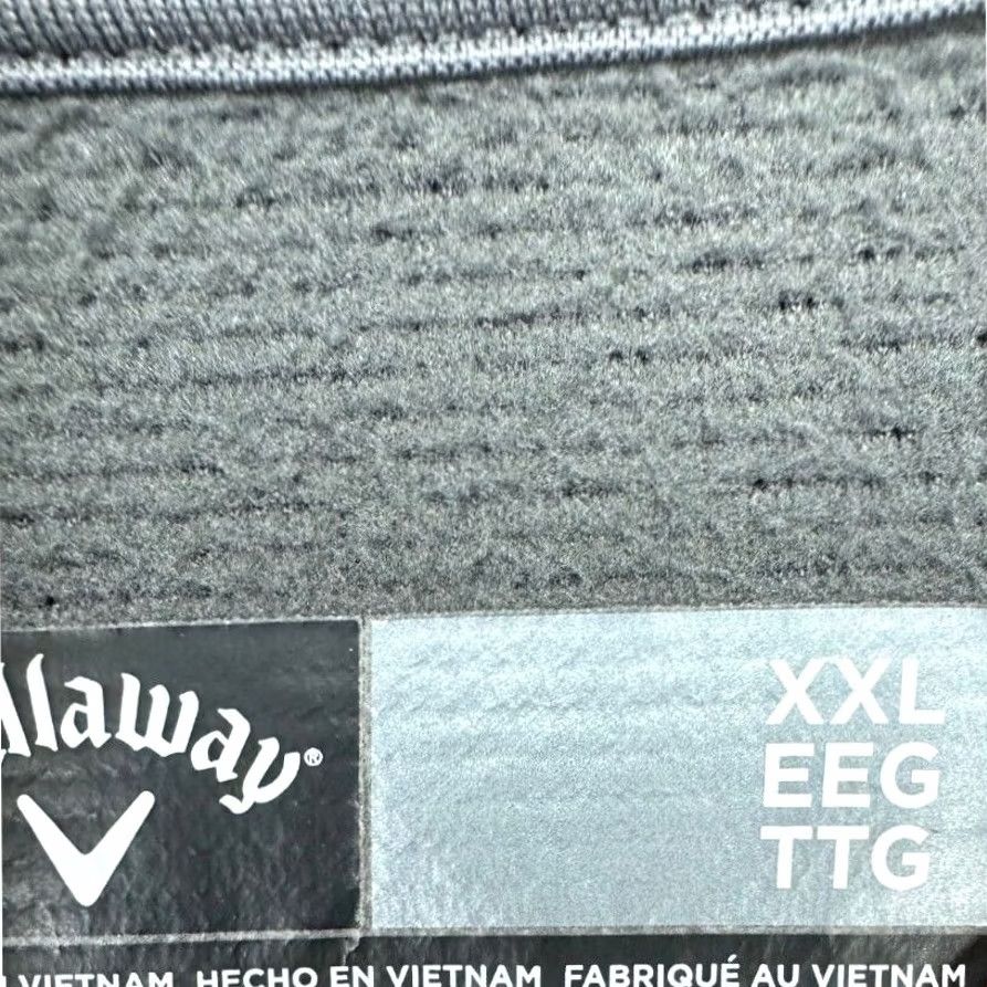 Callaway VINTAGE Callaway Shirt Mens 2XL Grey Fleece Lined Mock Neck Pullover Quarter Snap Button Golf Shirt Size US XXL / EU 58 / 5 - 5 Thumbnail