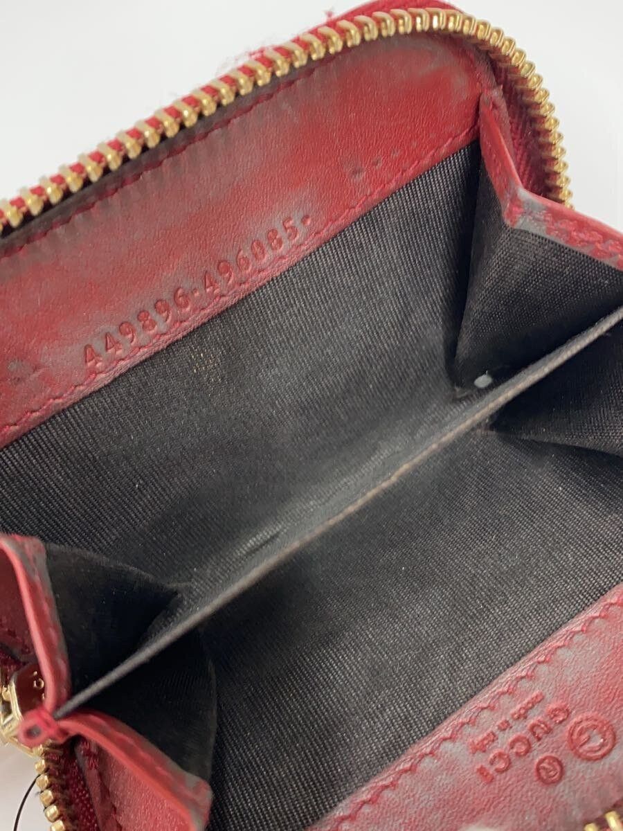 Gucci Gucci Leather Monogram Coin Case Red Size ONE SIZE - 6 Thumbnail