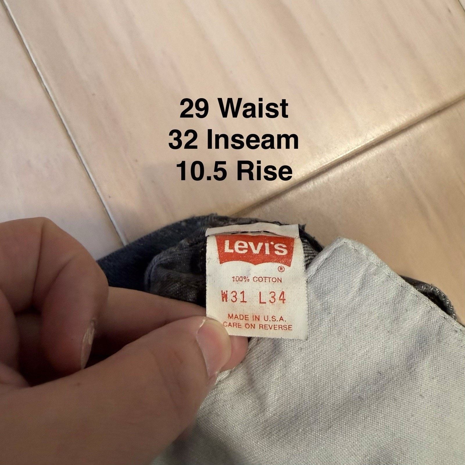 Levi's × Vintage Vintage Levis 501 Jeans 29 Black 80s Made in USA Workwear Size US 29 - 6 Thumbnail