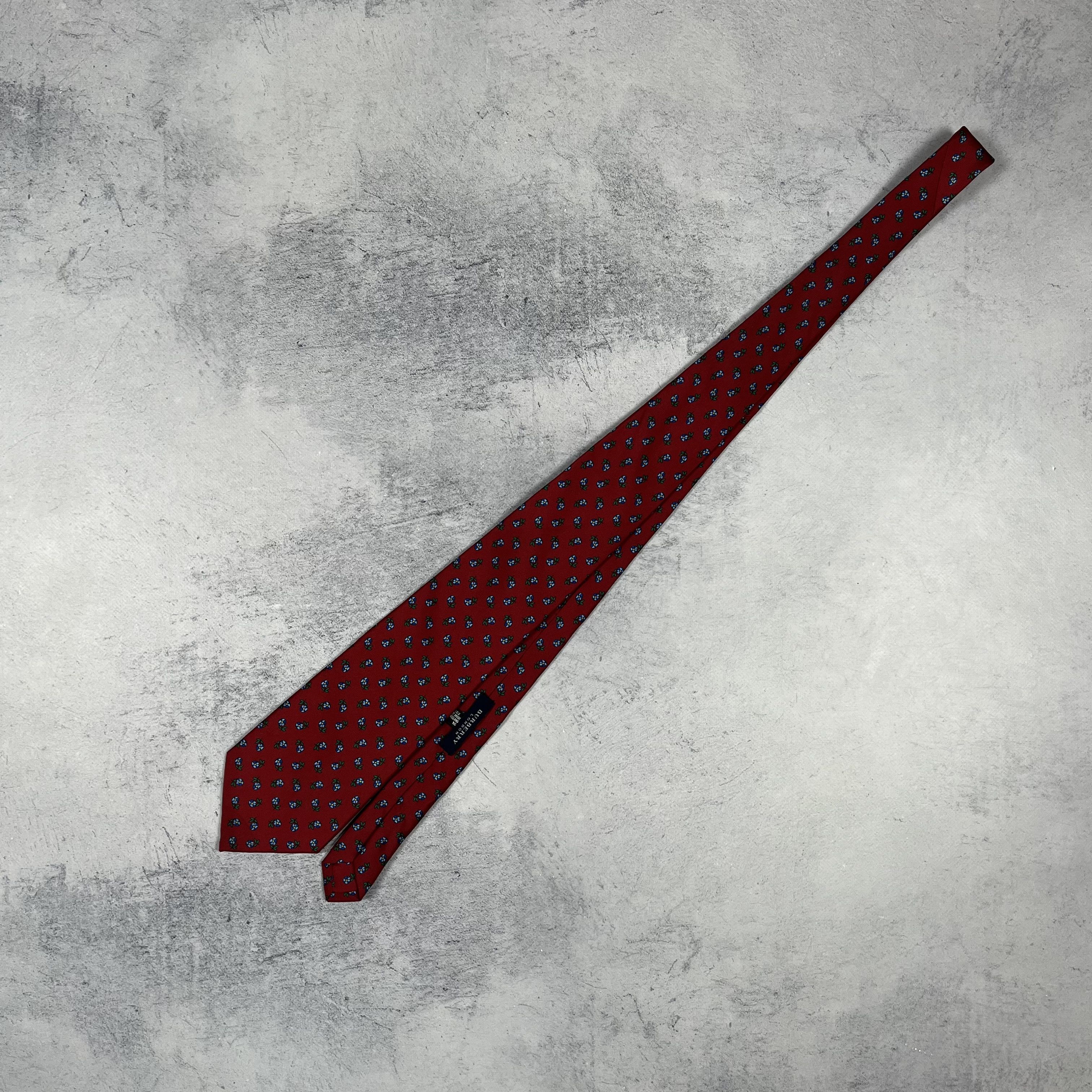Burberry Burberry London Hand Made Silk Floral Pattern Tie Size ONE SIZE - 4 Thumbnail