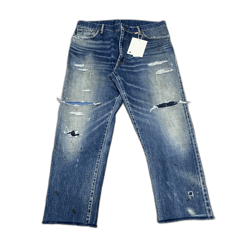 Visvim visvim mens distressed blue jeans Size US 44 / EU 60 - 1 Thumbnail