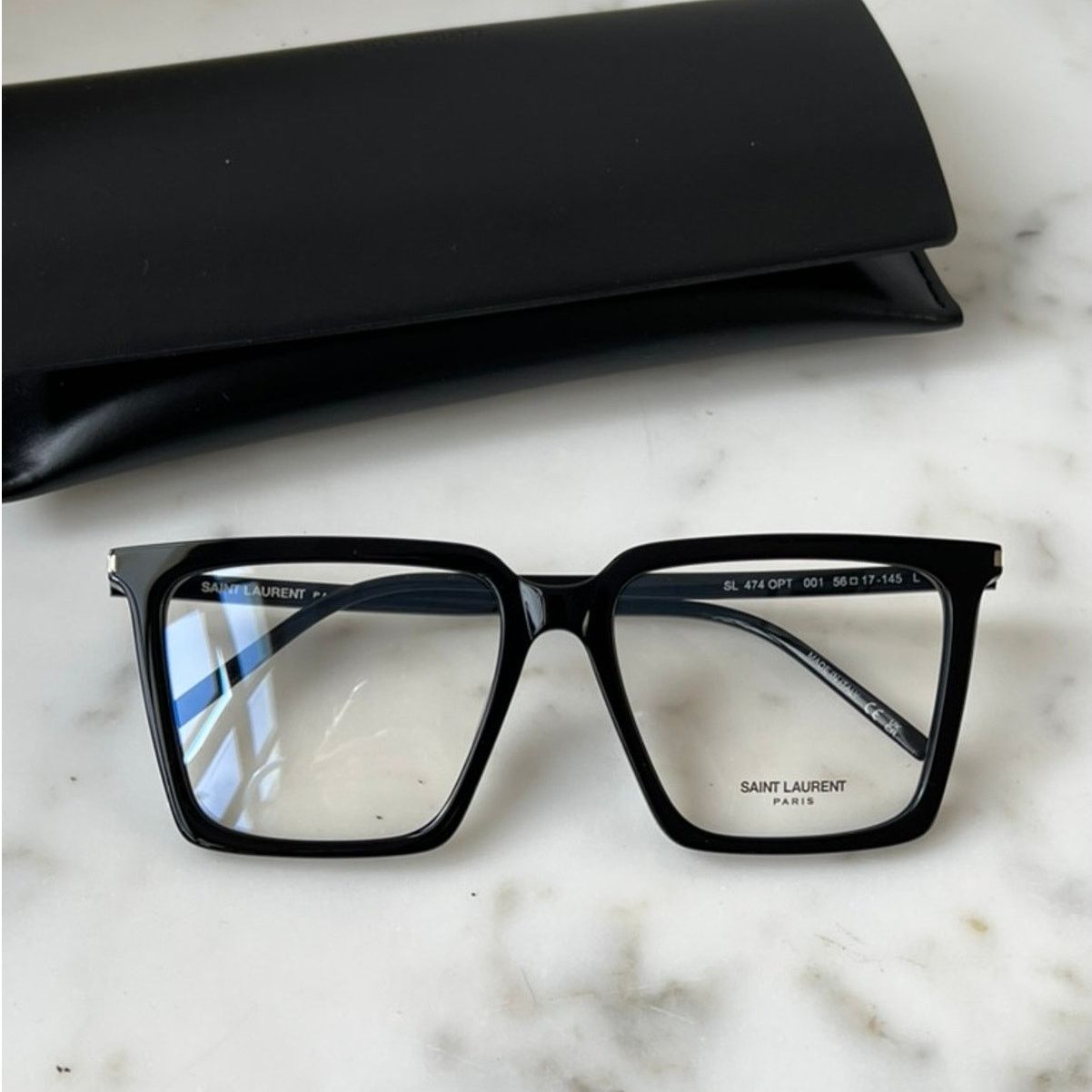 Saint Laurent Paris NEW Saint Laurent SL474 Opt Black Square Frames Size ONE SIZE - 1 Thumbnail