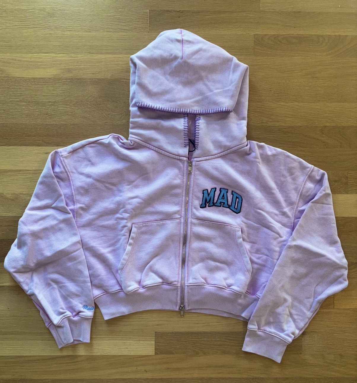 Gap × Madhappy Gap x MadHappy Lavender Full Zip Cropped Mad Logo Hoodie Size L / US 10 / IT 46 - 2 Thumbnail