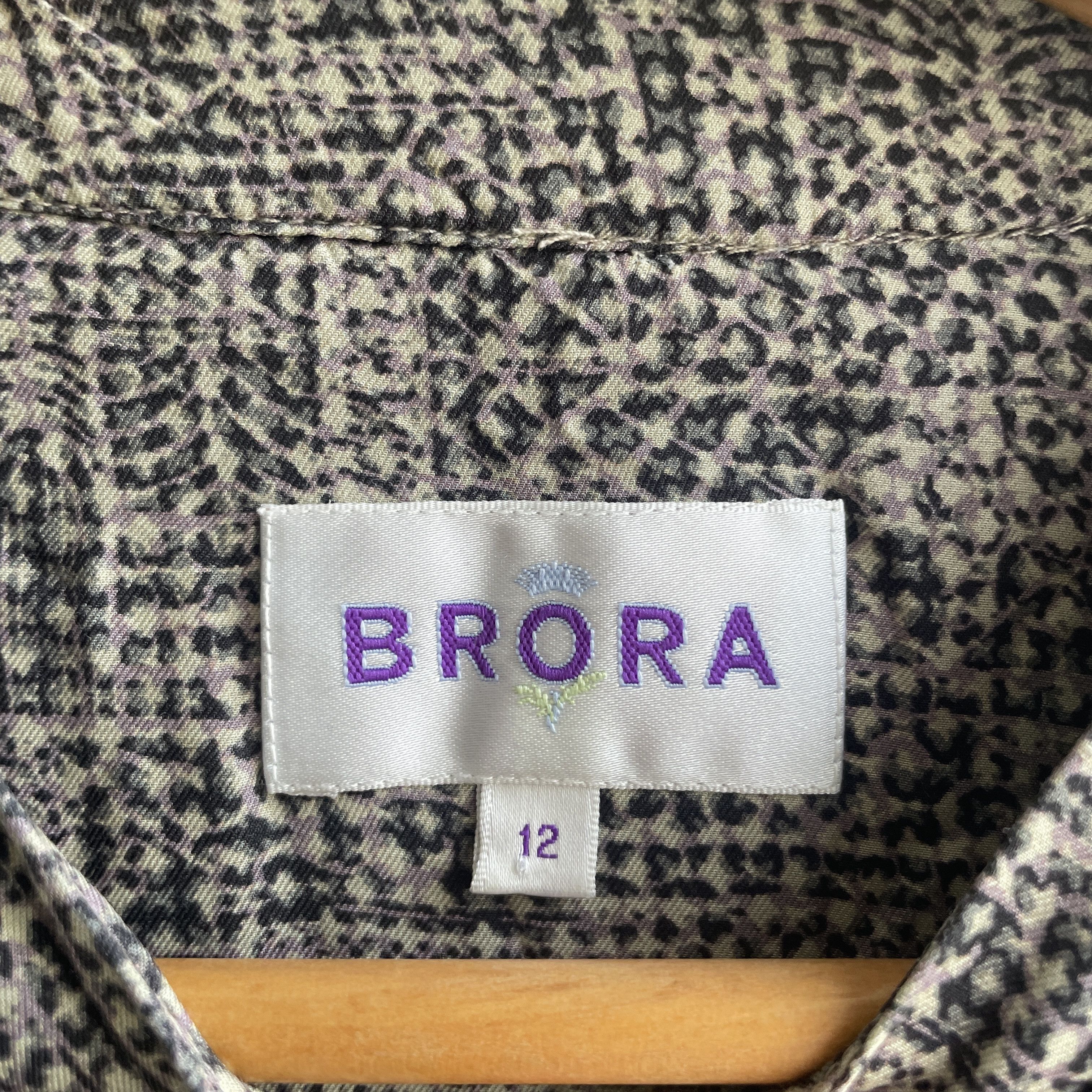 Other Brora Viscose Silk Blend Textured Print Belted Midi Dress Size M / US 6-8 / IT 42-44 - 11 Thumbnail
