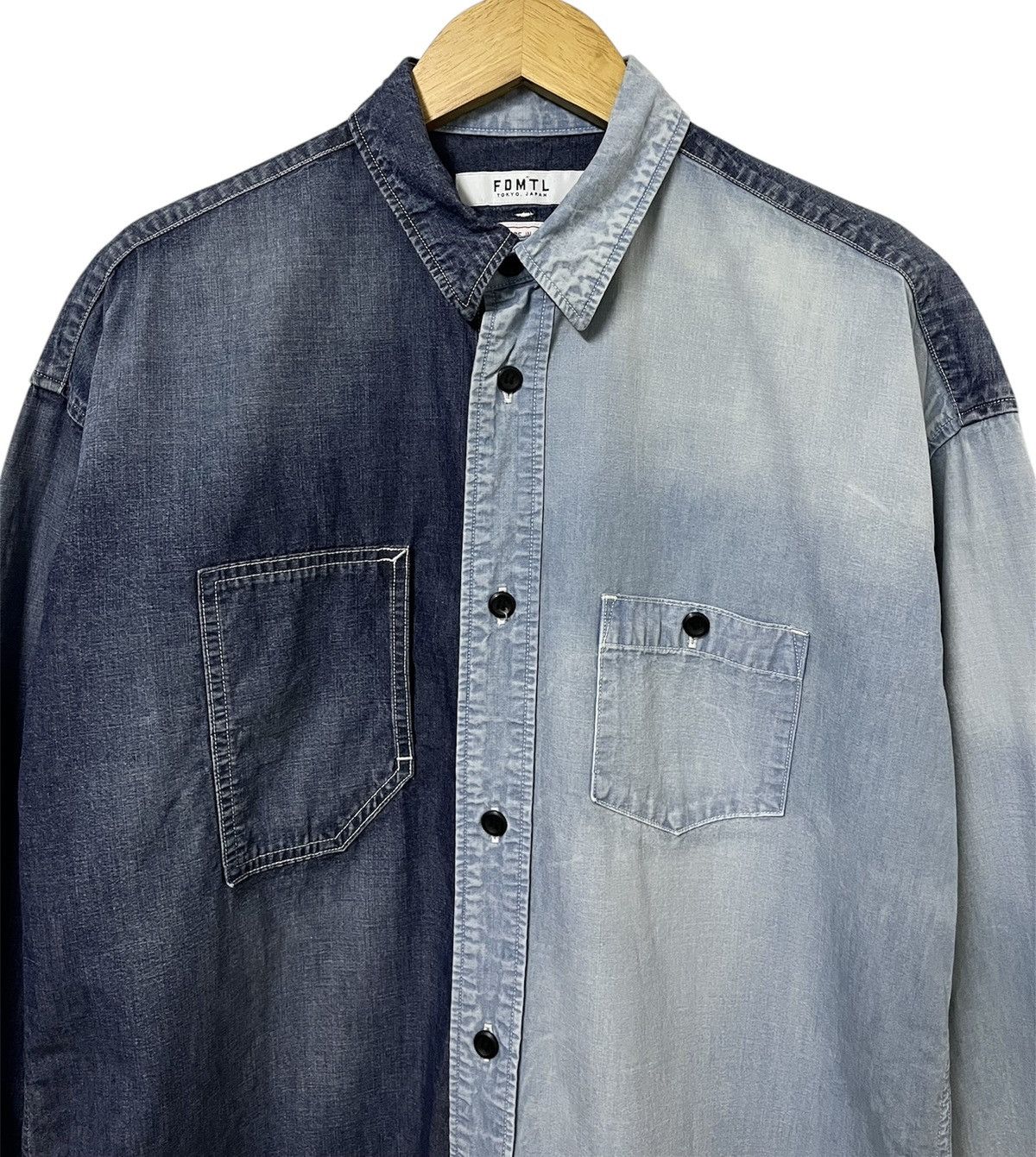 FDMTL FDMTL FUNDAMENTAL DENIM INDIGO GARMENTS JAPANESE BRAND SHIRT Size US L / EU 52-54 / 3 - 9 Thumbnail