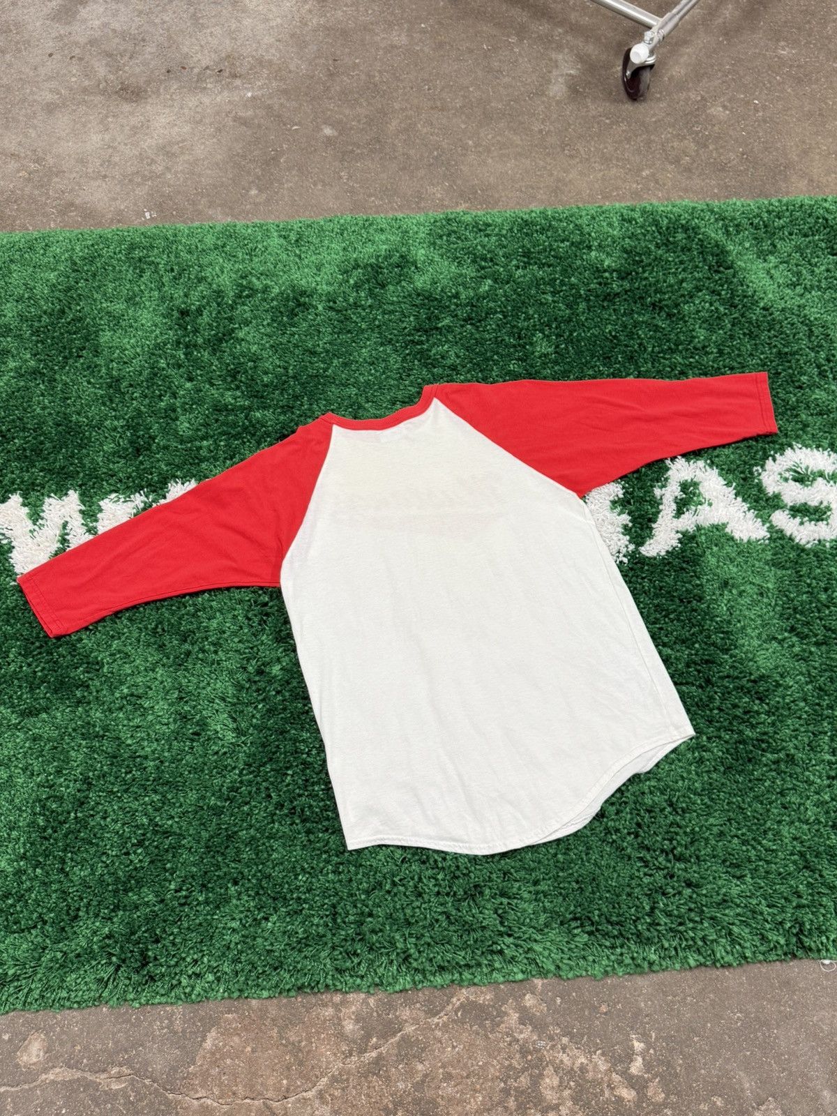 Vintage RARE 70s Mustangs Raglan 3/4 Sleeve American Tee Large Size US L / EU 52-54 / 3 - 6 Thumbnail