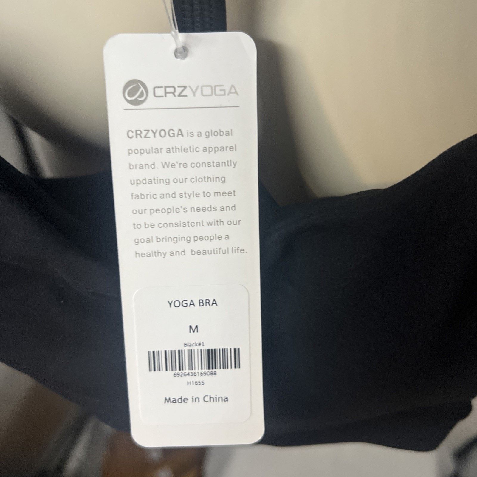 Other CRZ YOGA Black Butterluxe Y Back Sports Bra Medium New Size ONE SIZE - 7 Thumbnail
