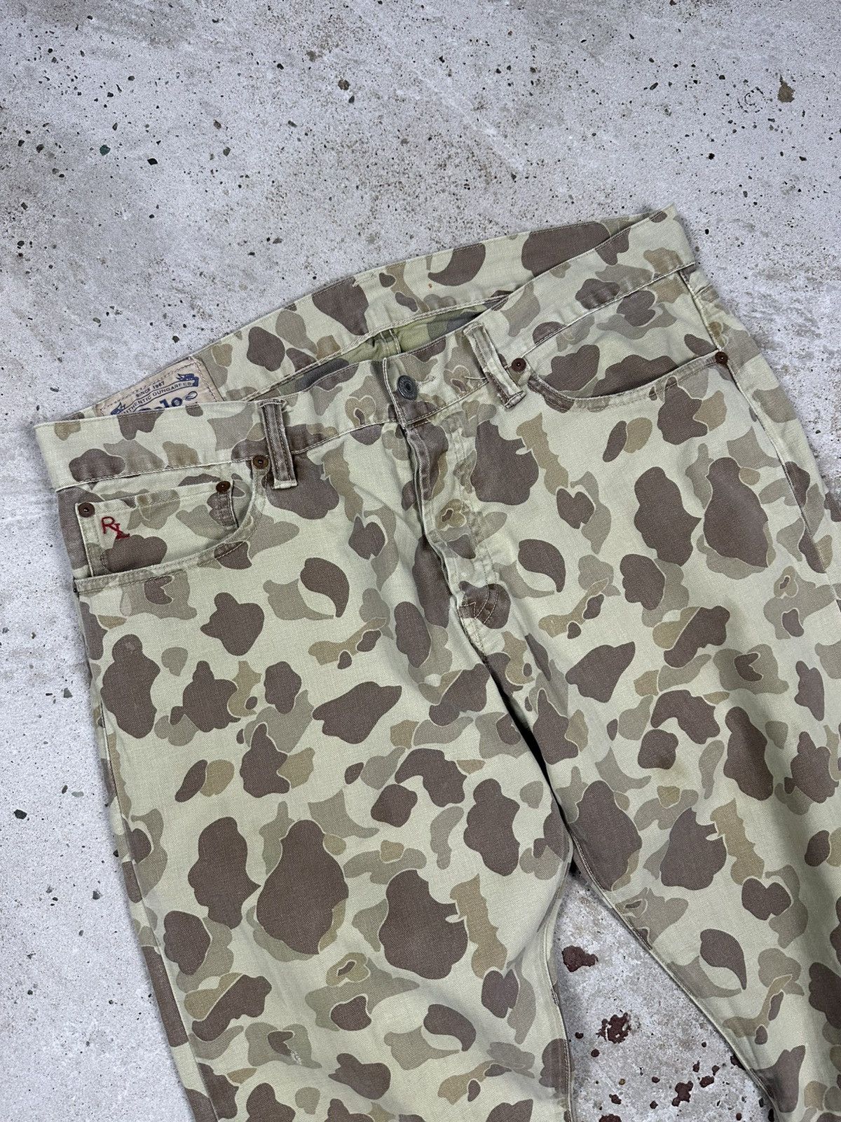 Polo Ralph Lauren Vintage Y2K Polo Ralph Lauren Beige Camo Denim Pants Jeans Size US 35 - 6 Thumbnail