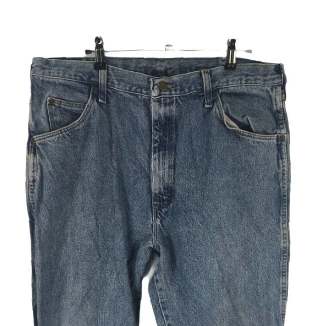 Wrangler Wrangler Mens High Rise Straight Relaxed Fit Denim Jeans Size 38 Blue 38x32 Size US 38 / EU 54 - 3 Thumbnail