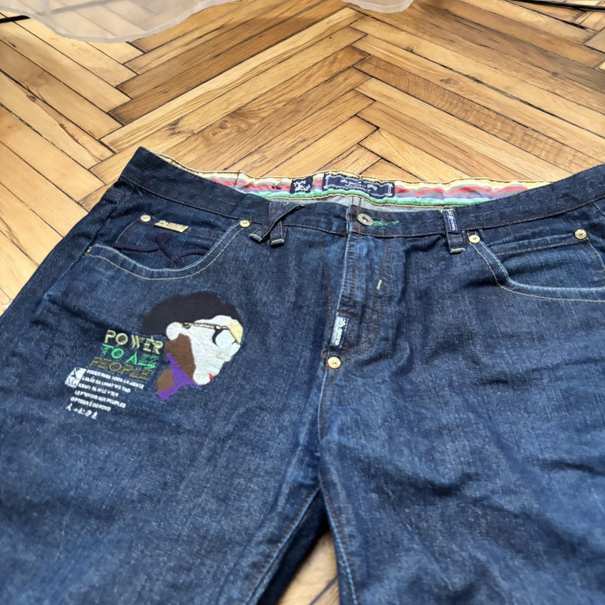 Vintage Last Drop‼️ Vintage Y2K LRG Baggy Dark Blue Denim Jeans Size US 38 / EU 54 - 5 Thumbnail