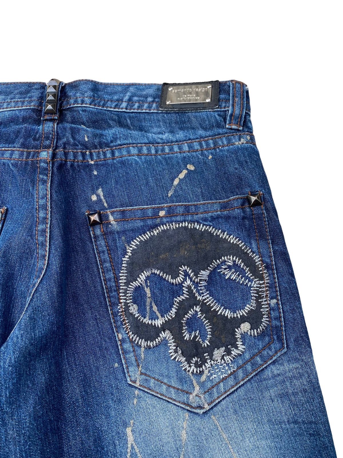 semanticdesign Vintage Semantic Design Paint Splash Flare Pant Size US 30 / EU 46 - 4 Thumbnail
