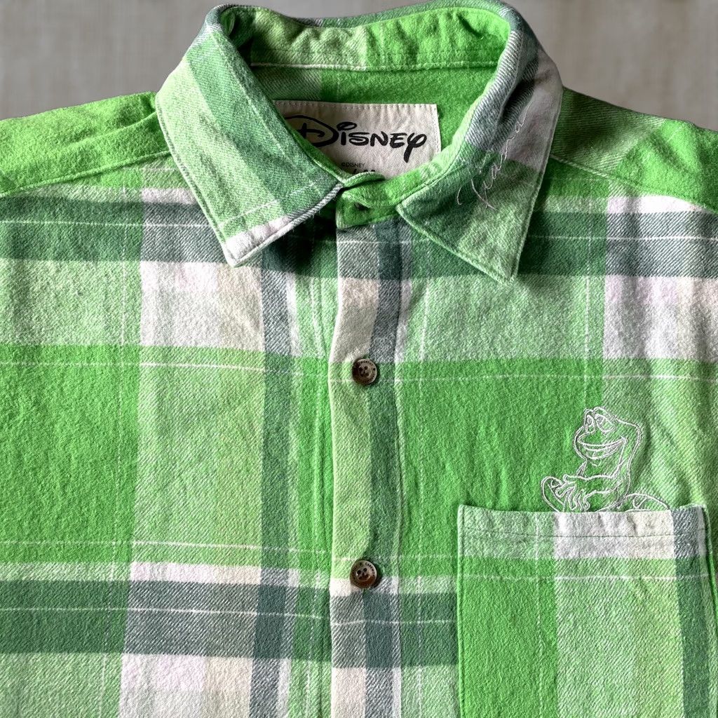 Disney Disney Shirt Mens Medium Green Princess And The Frog Tiana Flannel Long Sleeve Size US M / EU 48-50 / 2 - 1 Thumbnail