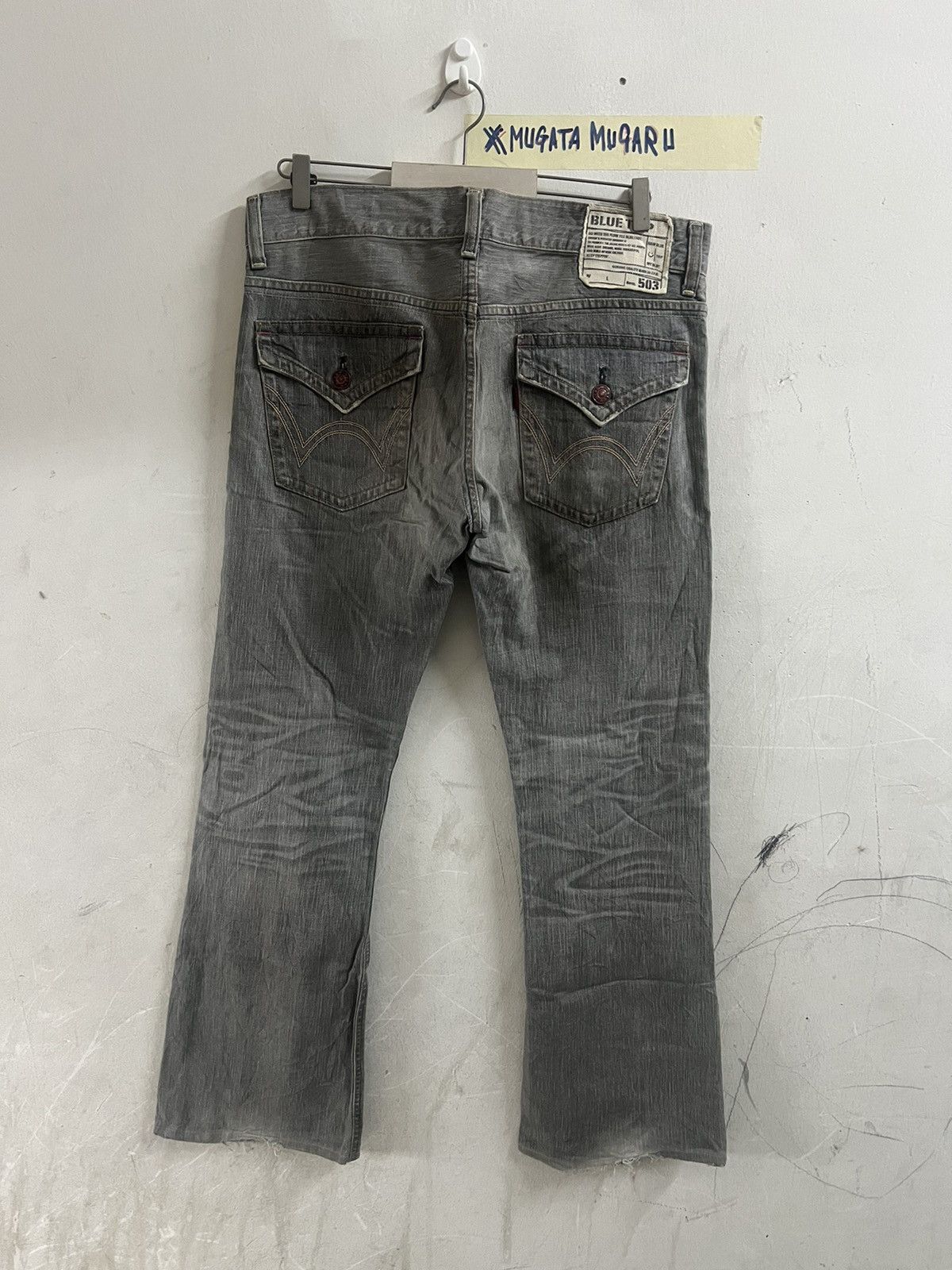 Japanese Brand RARE‼️FLARED🔥VINTAGE EDWIN 503 DISTRESSED DENIM PANT Size US 36 / EU 52 - 10 Thumbnail