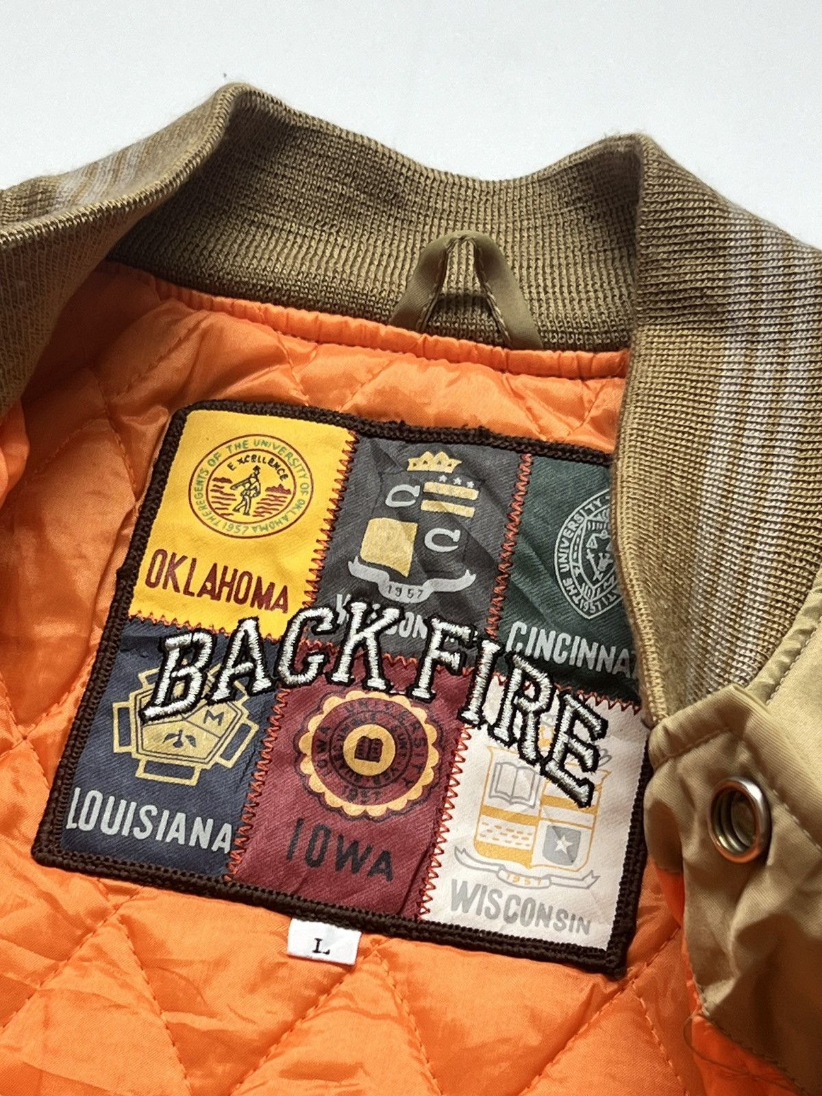 Japanese Brand Vintage Back Fire Kern Country Men's Sport Bomber Jacket Size US L / EU 52-54 / 3 - 3 Thumbnail