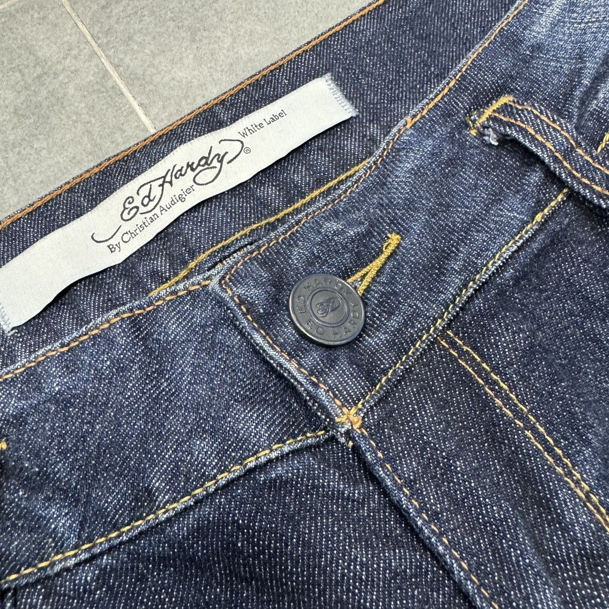 Christian Audigier × Ed Hardy Ed Hardy by Christian Audigier Tattoo Skull Y2K Jeans Size 34" / US 12 / IT 48 - 7 Thumbnail