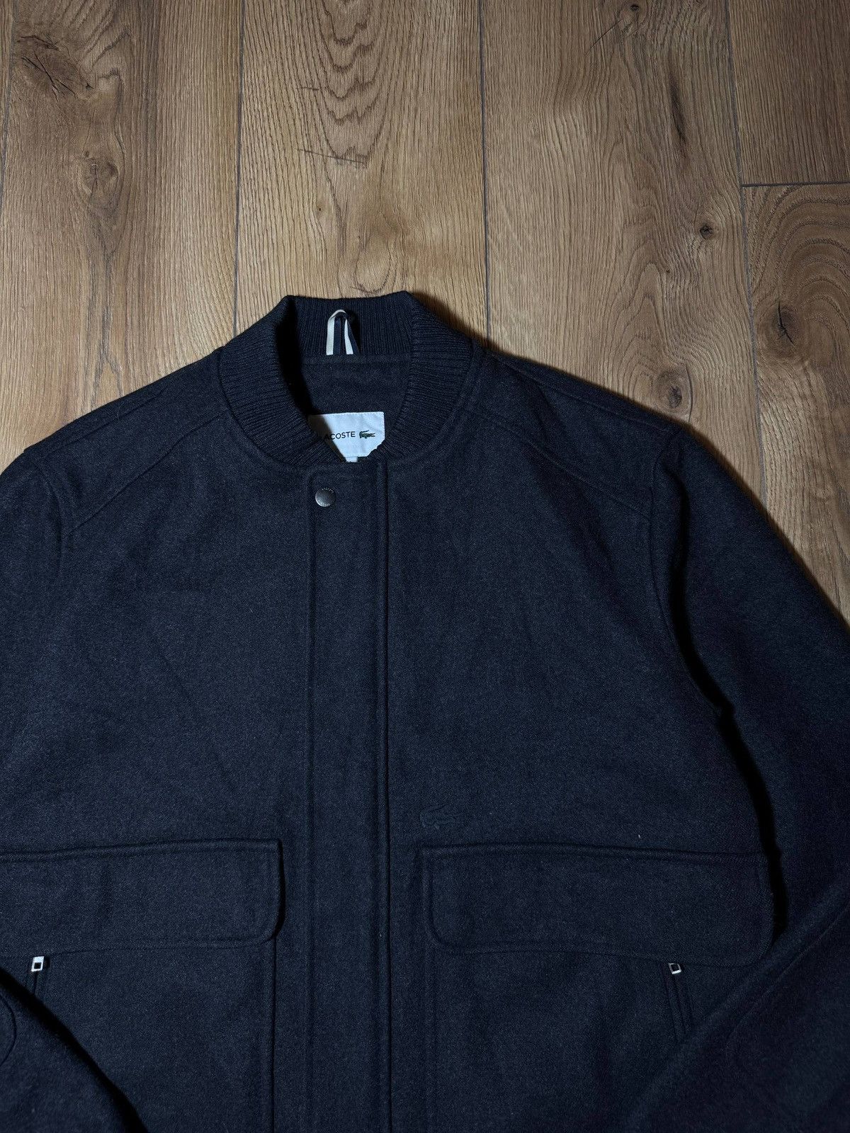Lacoste Men`s Lacoste Rare Wool Winter Bomber Jacket Size L Size US L / EU 52-54 / 3 - 6 Thumbnail