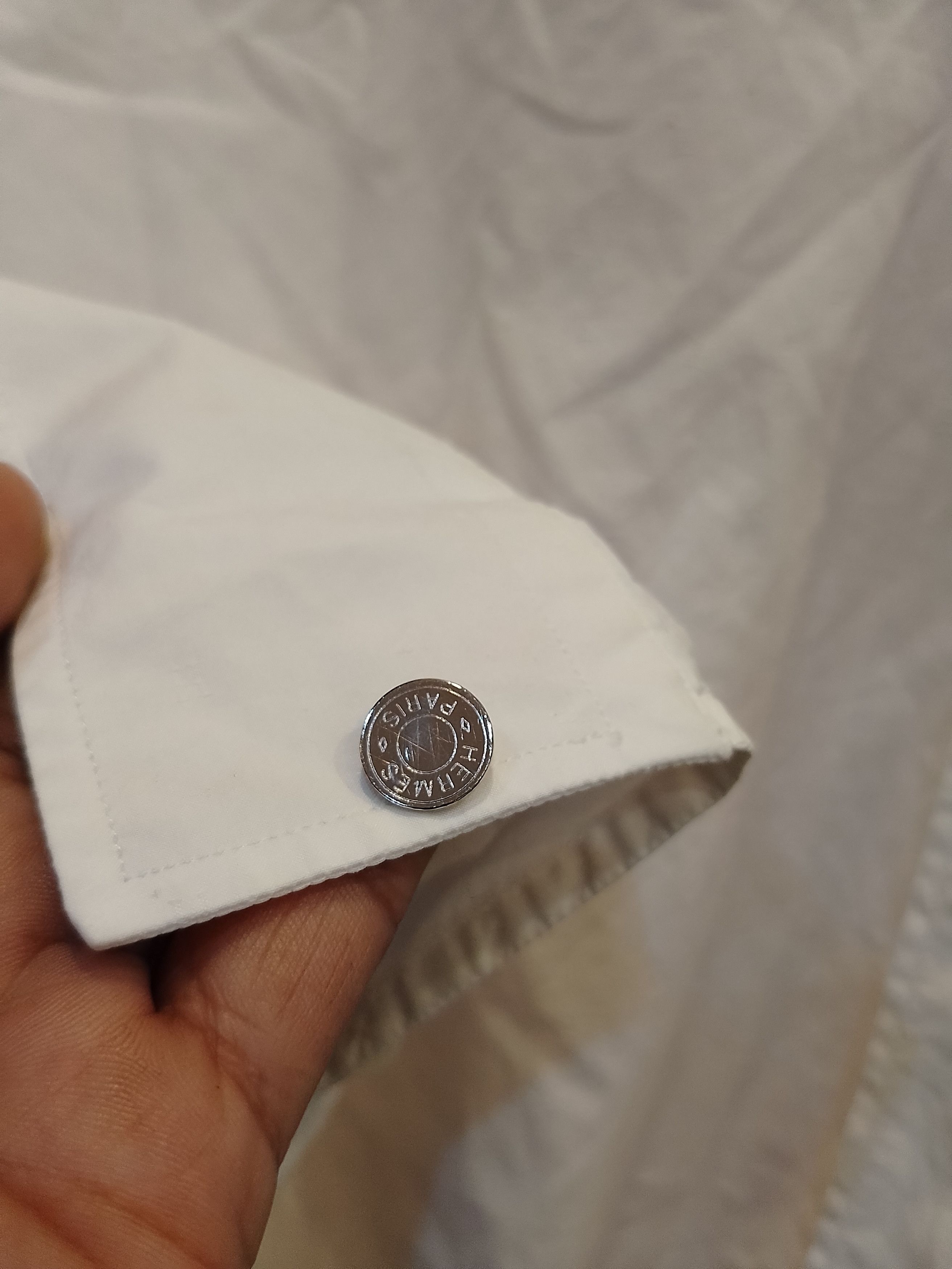 Hermes Hermes White Shirt Monogram Size US L / EU 52-54 / 3 - 6 Thumbnail