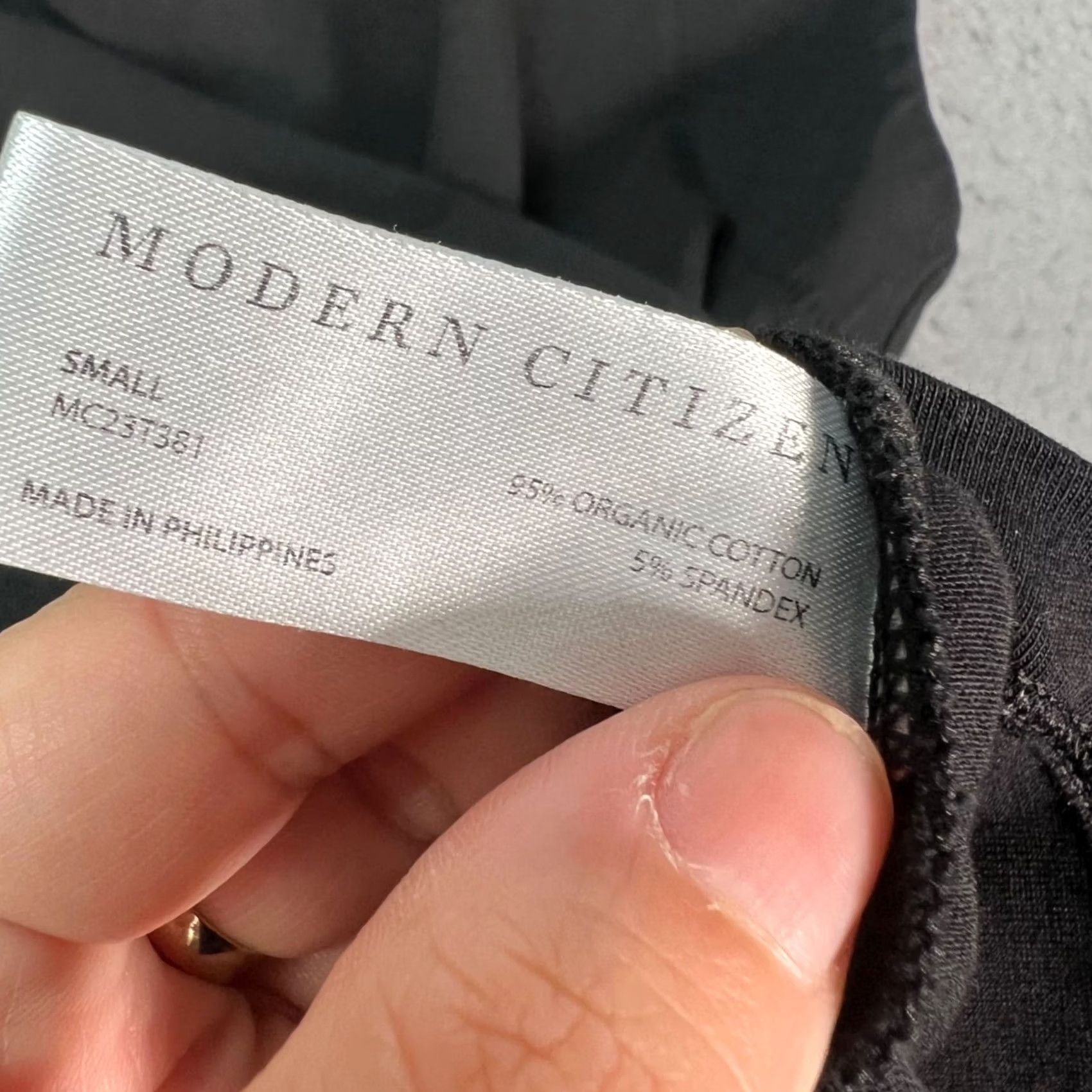 Citizen Modern Citizen Tank Top Womens Small Black Sleeveless Organic Cotton Blend Crew Neck Casual All Season Regular Fit Size S / US 4 / IT 40 - 4 Thumbnail
