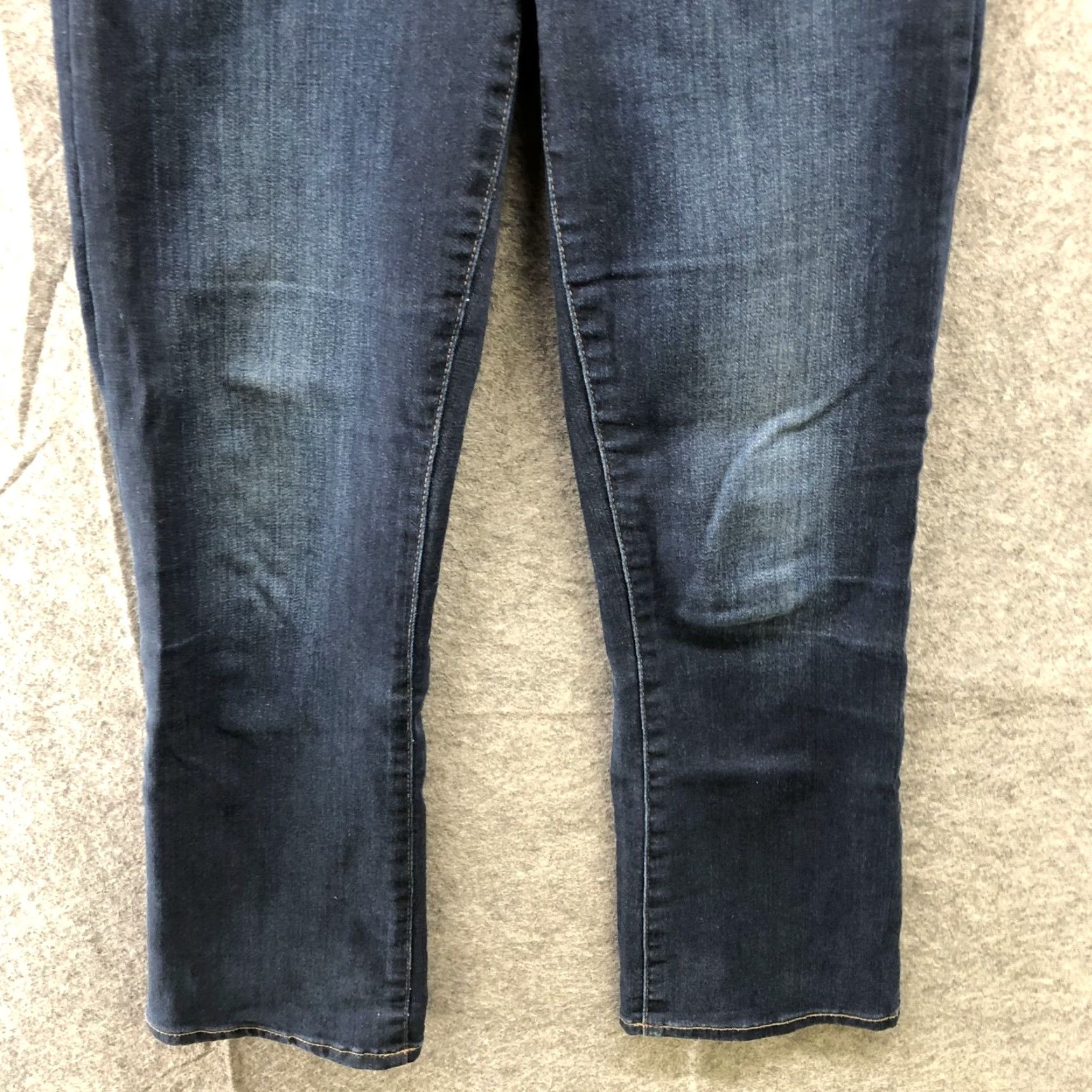 Gap Gap Crop Flare High Rise Jean Womens 25R Blue Dark Wash Stretch Denim Cotton Blend 5-Pocket Inseam 25in Slim Cropped Size 42" / US 20 - 4 Thumbnail