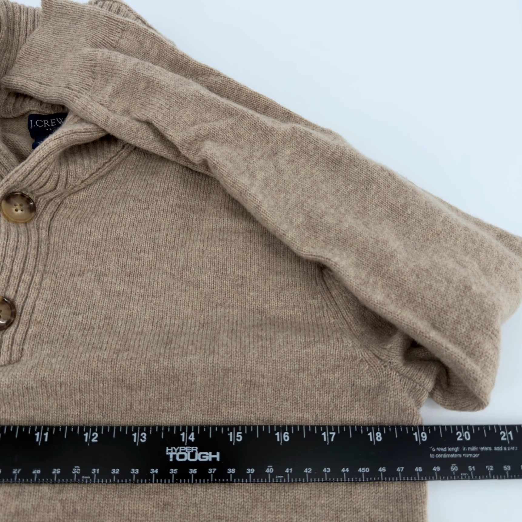 J.Crew VINTAGE? No. J.CREW Shawl Collar Button Neck Sweater Mens Small Camel Brown Wool Blend Shirt Mens Small Camel Brown Wool Blend Size US S / EU 44-46 / 1 - 6 Thumbnail