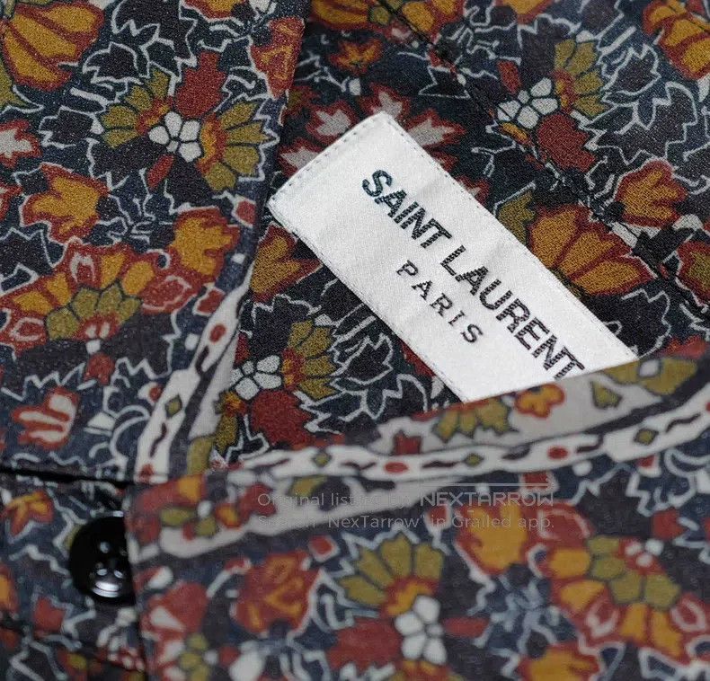 Saint Laurent Paris Saint Laurent Paris size 39 Paisley Floral Printed Shirt Size US M / EU 48-50 / 2 - 3 Thumbnail
