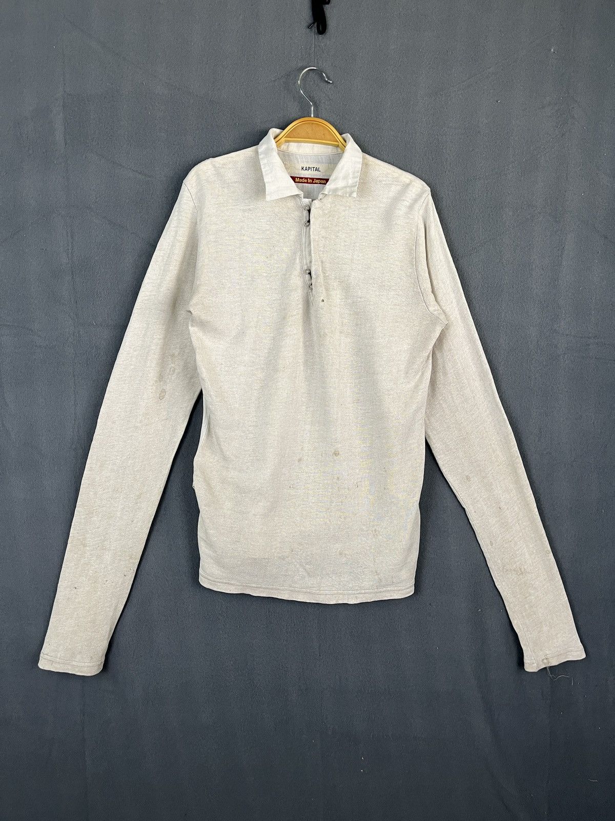 Kapital × Kapital Kountry × Vintage Kapital 90s Collared Tshirt Long Sleeve Size XS / US 0-2 / IT 36-38 - 1 Thumbnail
