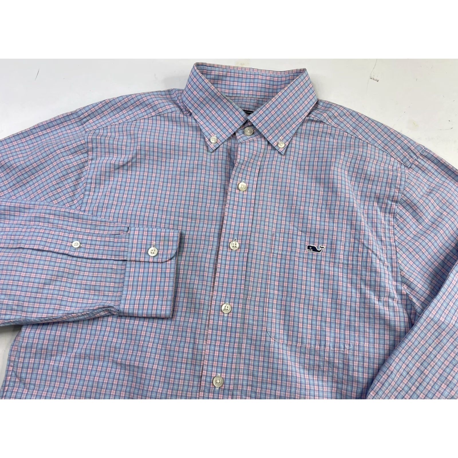 Vineyard Vines Vineyard Vines Button-Down Shirt Plaid Mens Small Classic Fit Tucker Logo Pocket Breathing Lightweight Multicolor Cotton Casual Shirt Size US S / EU 44-46 / 1 - 2 Thumbnail