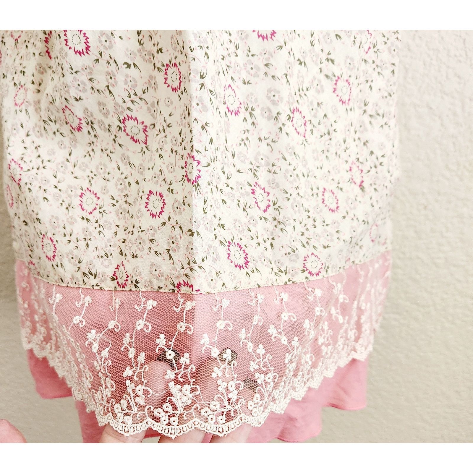 Other Cato Cream Pink Crisscross V Neck Sleeveless Top Medium Size M / US 6-8 / IT 42-44 - 2 Thumbnail