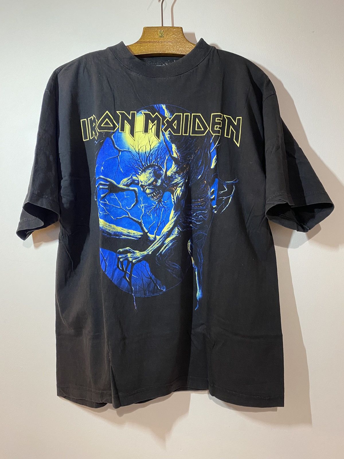 Band Tees × Vintage Vintage early 90s Iron maiden fear of the dark shirt Size US XL / EU 56 / 4 - 1 Thumbnail