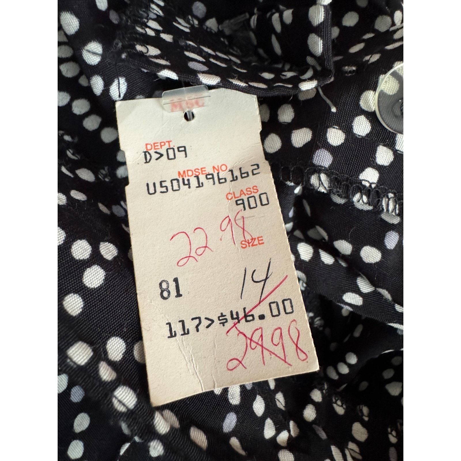 Cos Cos Cob Women's 14 Black White Gray Dot Print Skirt Size 36" / US 14 / IT 50 - 9 Thumbnail