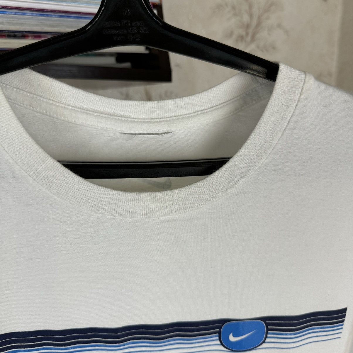 Nike × Vintage Vintage 00s Nike T shirt Centre Logo Tn Drill White XL Mens Size US XL / EU 56 / 4 - 14 Thumbnail