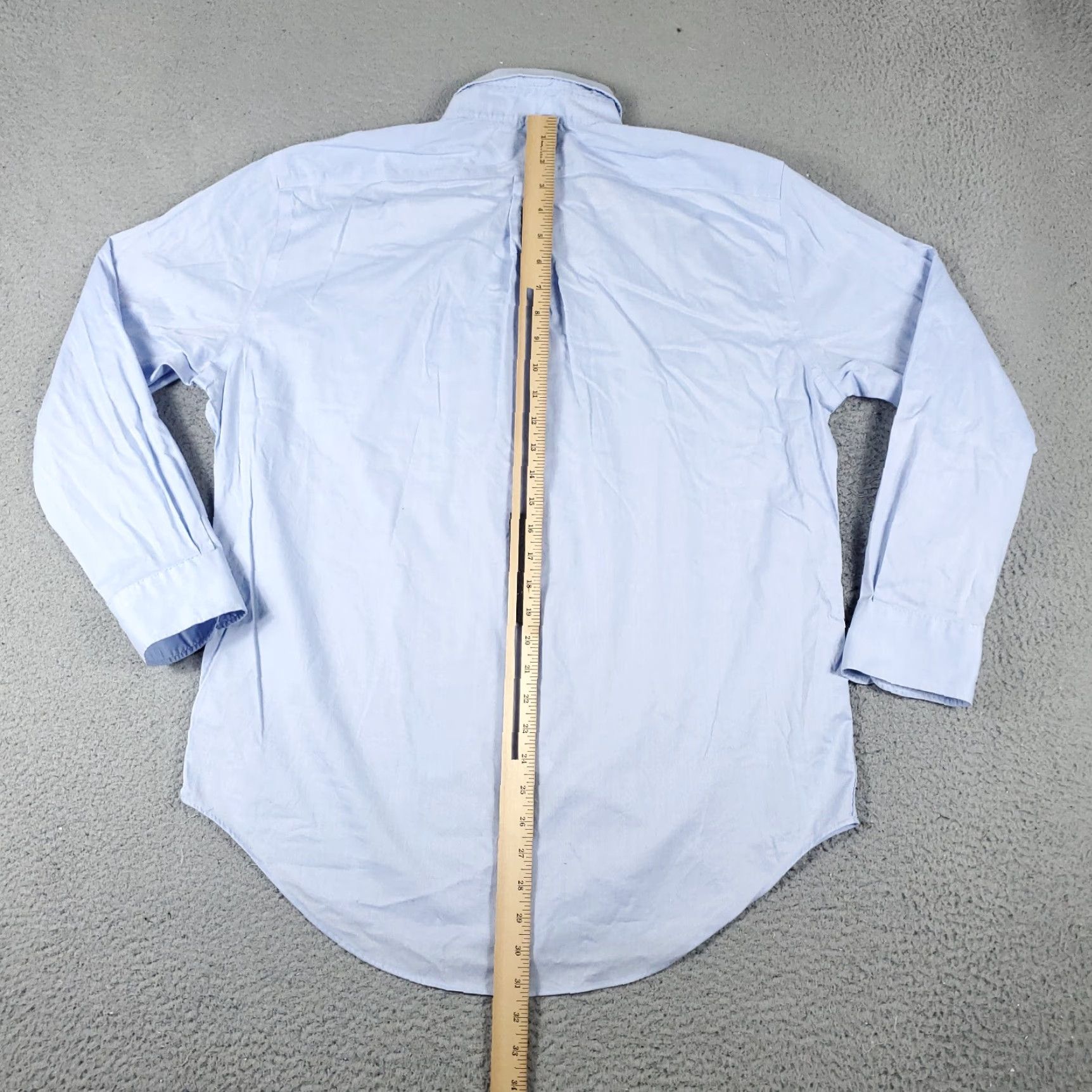 Ralph Lauren Ralph Lauren Dress Shirt Mens 16 Blue Long Sleeve Button-Up Cotton Classic Size 42R - 3 Thumbnail