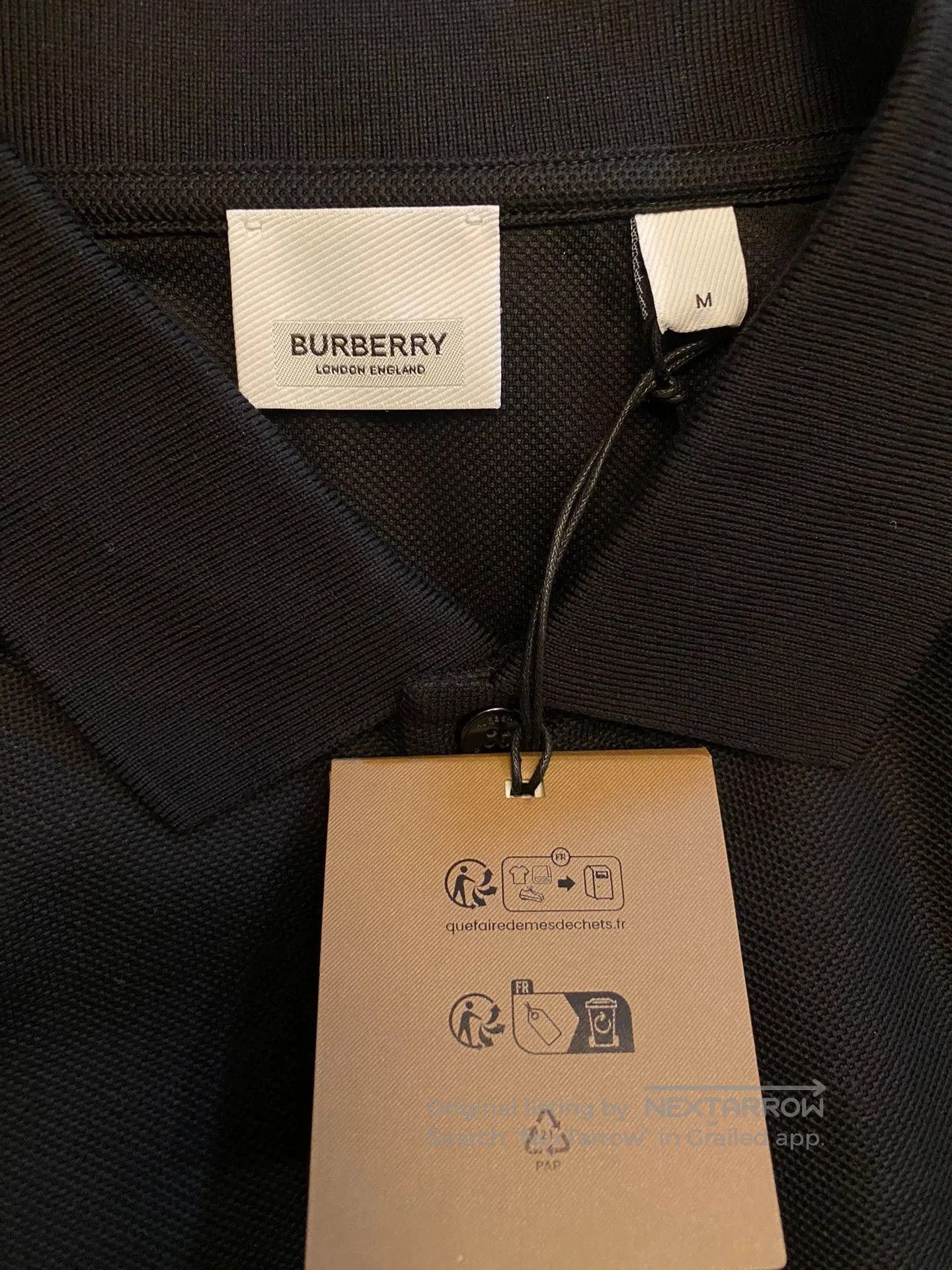 Burberry Black Short Sleeve Polo Shirt. Size US M / EU 48-50 / 2 - 5 Thumbnail