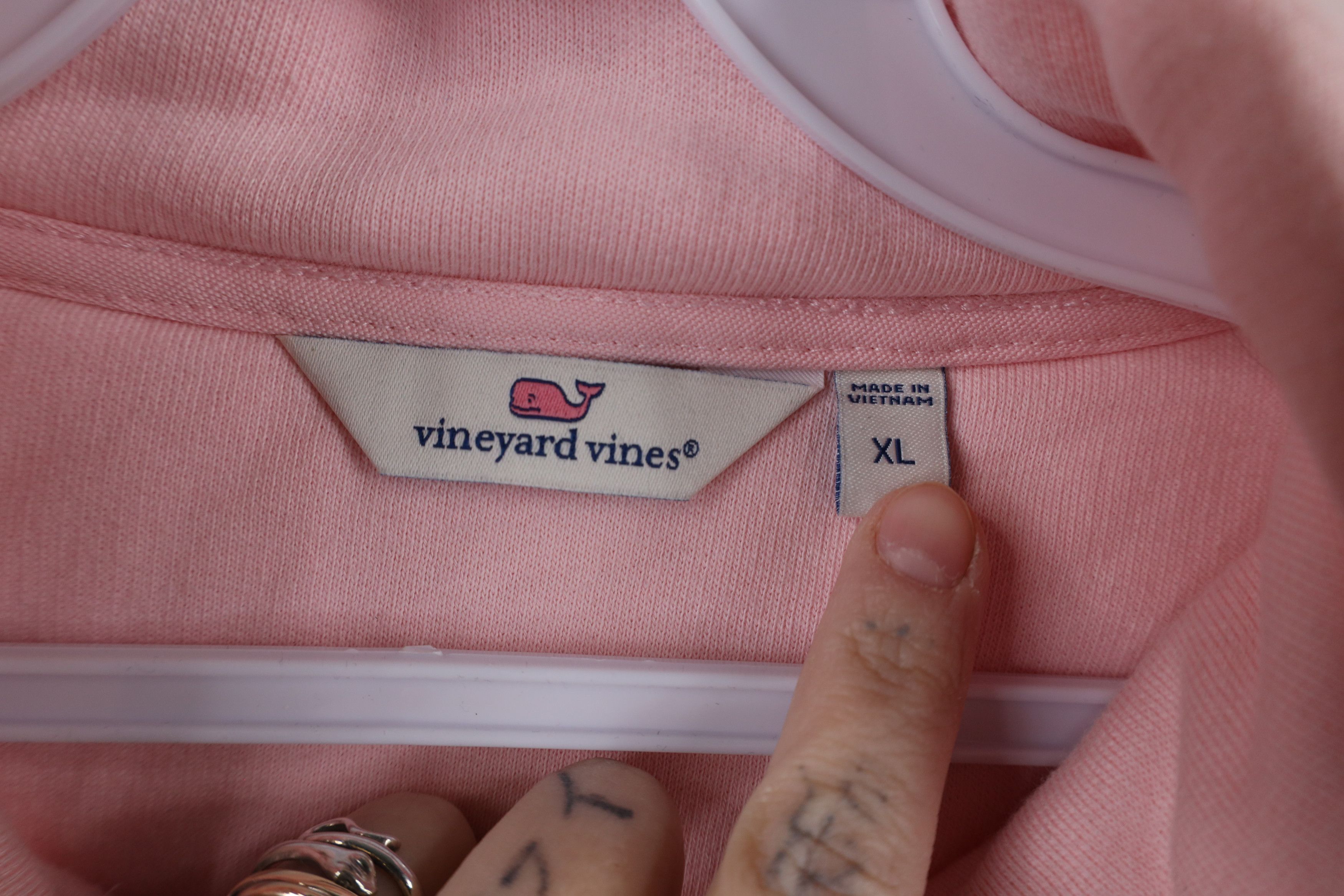 Vineyard Vines × Vintage Vineyard Vines Marthas Vineyard Half Zip Sweatshirt Pink Size XL / US 12-14 / IT 48-50 - 6 Thumbnail