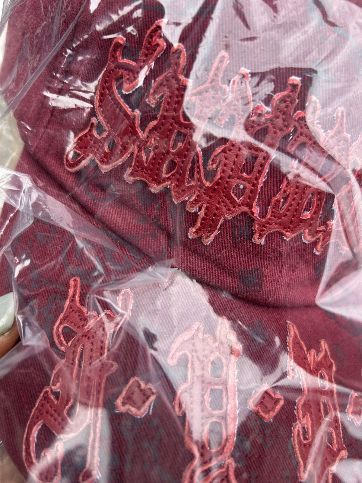 Supreme Supreme Leather Appliqué 6 Panel (Maroon) Size ONE SIZE - 3 Thumbnail