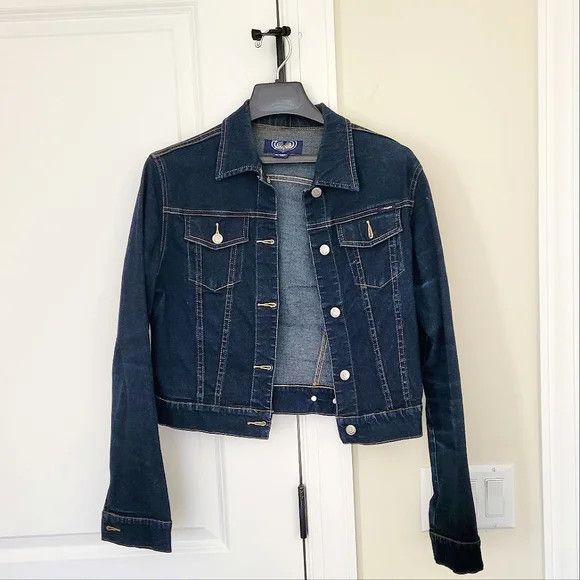 Other Juniors' Angels Dark Wash Denim Jacket Classic Retro Size M / US 6-8 / IT 42-44 - 7 Thumbnail