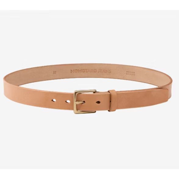 Momotaro Jeans Momotaro jeans beige colour Japanese brand leather belt Size 36 - 1 Preview