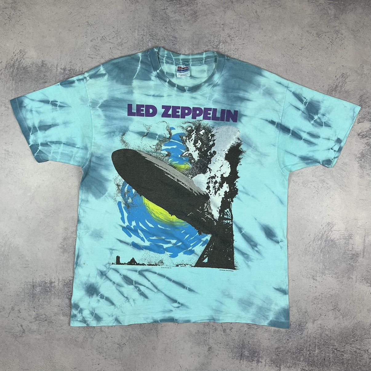 Band Tees × Vintage Vintage Led Zeppelin rare tie dye tee 1990 Size US XL / EU 56 / 4 - 2 Thumbnail