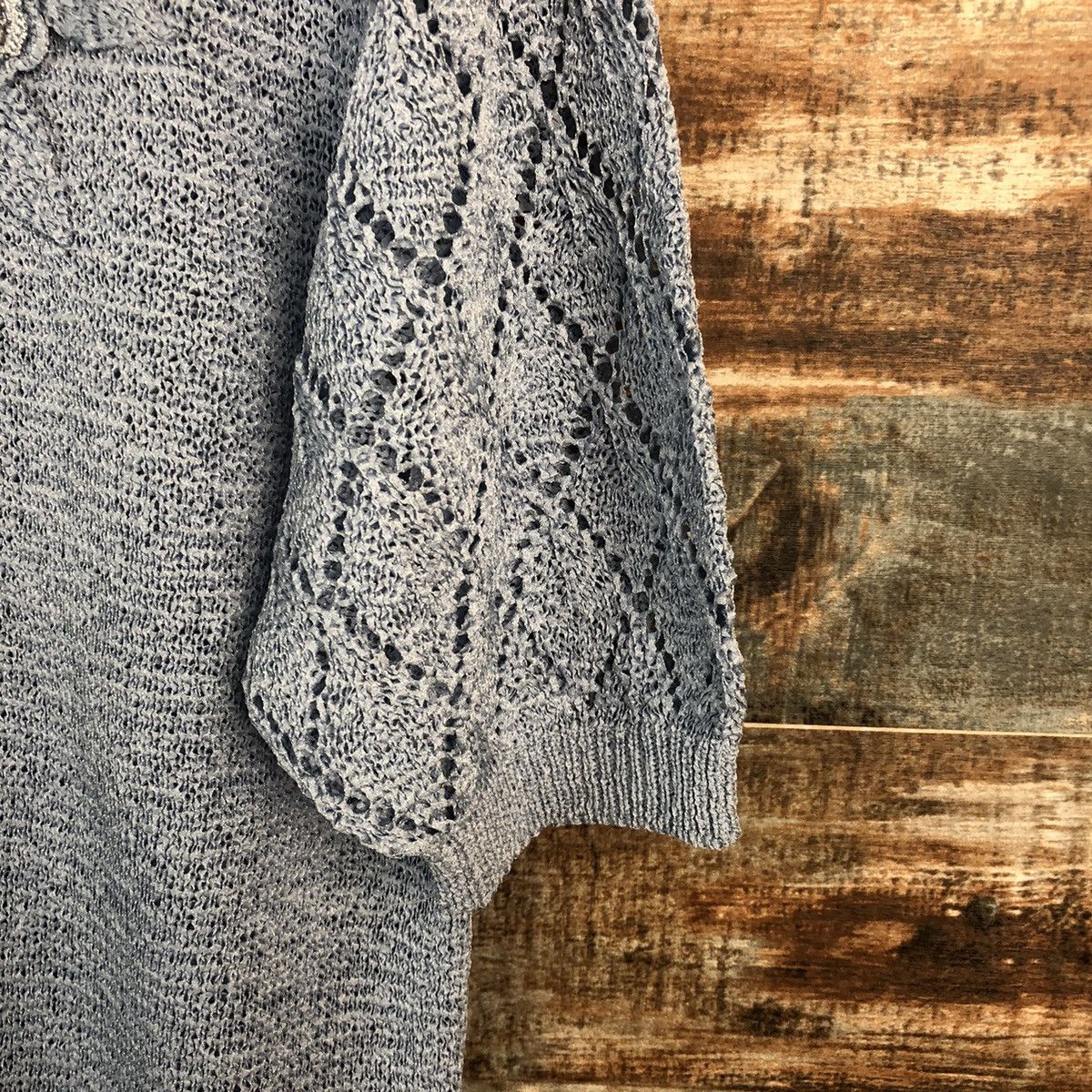 Homespun Knitwear × Japanese Brand La Reine Blue Knitwear #A1793 Size XS / US 0-2 / IT 36-38 - 8 Thumbnail