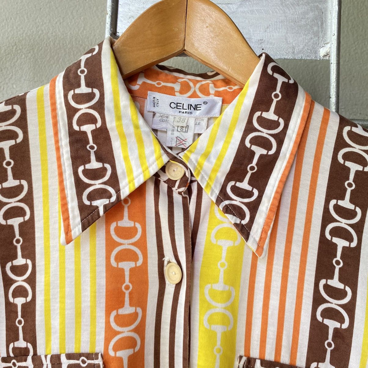 Celine CELINE etro Chain Stripe Button-Up Shirt Size XS / US 0-2 / IT 36-38 - 7 Thumbnail