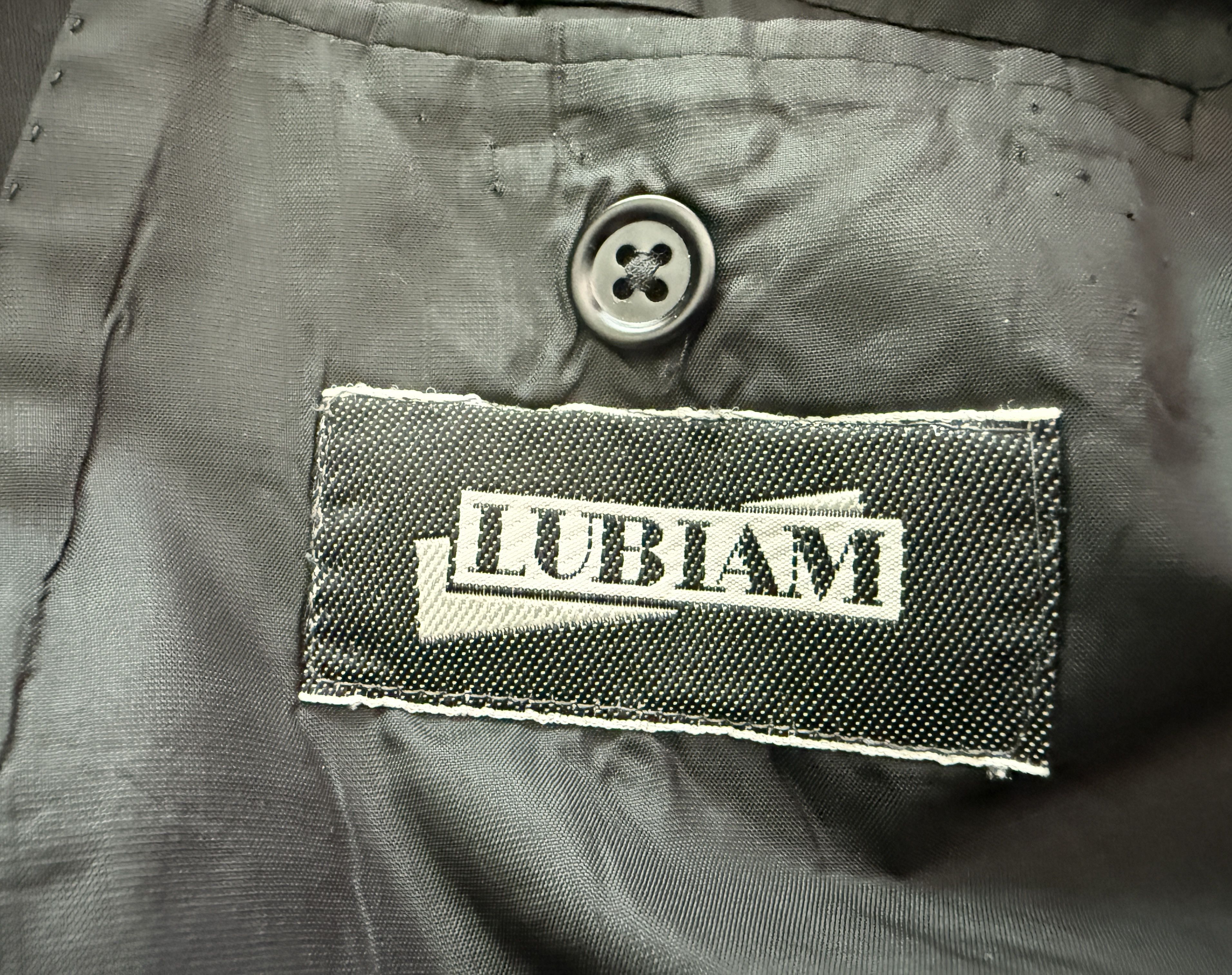 Lubiam Lubiam Made in Italy Black Wool Tuxedo Suit Black Men's 40R Size 40R - 4 Thumbnail