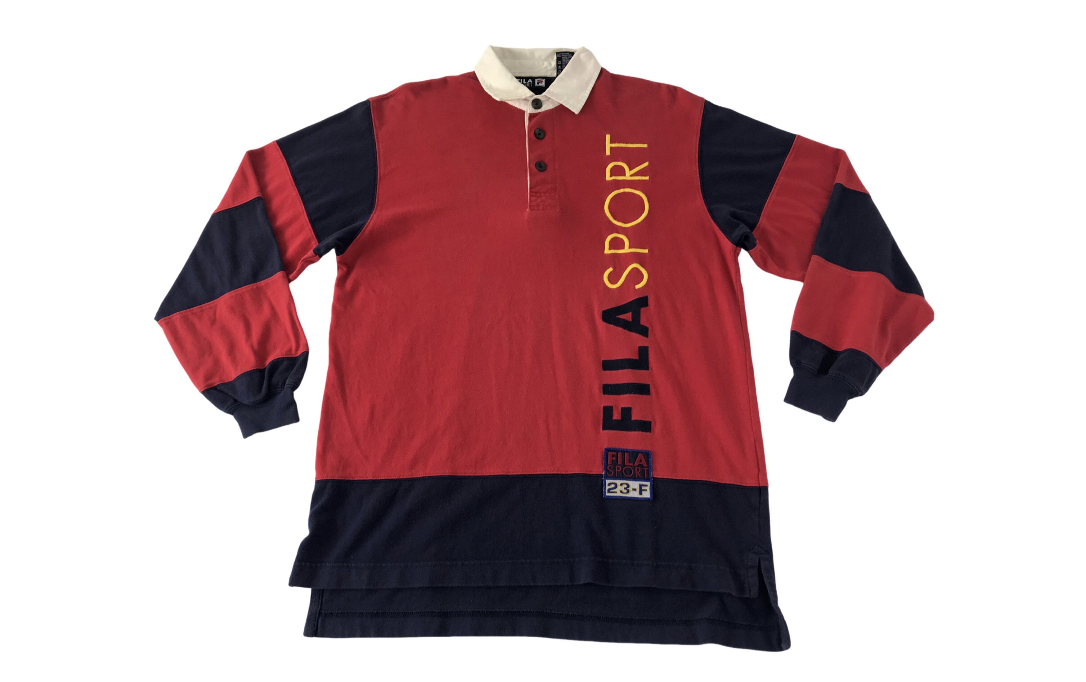 Fila Fila Sport Rugby Embroidery Logo Longsleeve Polo Size US L / EU 52-54 / 3 - 1 Thumbnail
