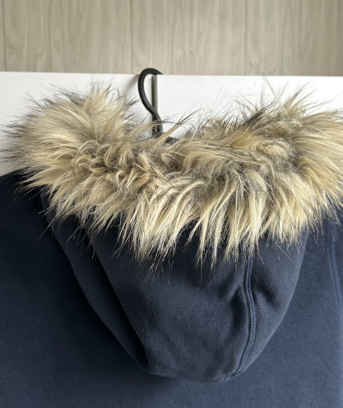 Abercrombie & Fitch Vintage Abercrombie & Fitch Faux Fur Lined Hoodie Blue Y2K Size L / US 10 / IT 46 - 8 Thumbnail